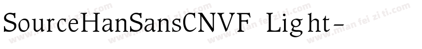 SourceHanSansCNVF Light字体转换